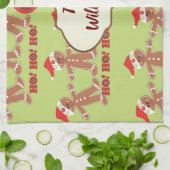 Groene en rode peperkoekparade theedoek (Gevouwen)