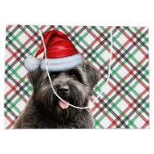Groene en rode Plaid Bouvier Hondenliefhebber Vaka Groot Cadeauzakje (Achterkant)