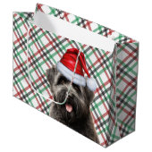 Groene en rode Plaid Bouvier Hondenliefhebber Vaka Groot Cadeauzakje (Voorkant Gekanteld)
