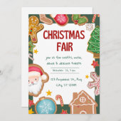 Groene en rode Schattigee kerstmarkt Feestdagenkaart (Voorkant / Achterkant)