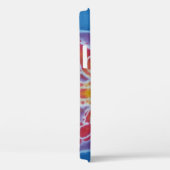 Groene en rode ster blauwe achtergrond kleuren Case-Mate iPhone case (Achterkant / Rechts)