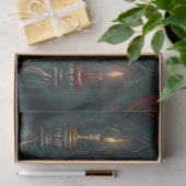 Groene en rode Stoïcijnse waarzegger Tissuepapier (Geschenk)