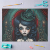 Groene en rode Stoïcijnse waarzegger Tissuepapier (Craft)