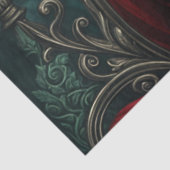 Groene en rode Stoïcijnse waarzegger Tissuepapier (Detail)