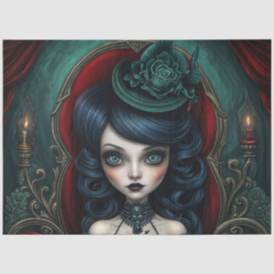 Groene en rode Stoïcijnse waarzegger Tissuepapier