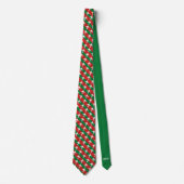 Groene en Rode Stripe C-17 Pattern Kerstmis Stropdas (Voorkant)