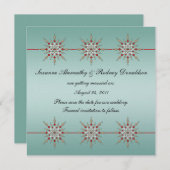 Groene en rode versieringen Save The Date (Voorkant / Achterkant)