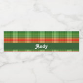 Groene en rode vlekafdruk waterfles etiket (Enkel label)