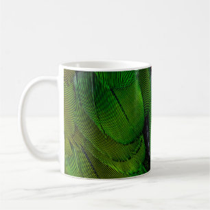 Groene en rode vogelstaart koffiemok