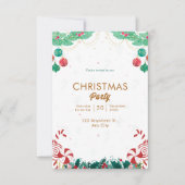 Groene en rode Waterverf kerst Kaart (Voorkant)