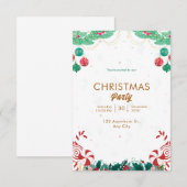 Groene en rode Waterverf kerst Kaart (Voorkant / Achterkant)