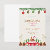 Groene en rode Waterverf kerst Kaart (Voorkant / Achterkant)