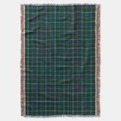 Groene en Royal Blue Stewart Clan Hunting Plaid Deken (Voorkant Verticaal)