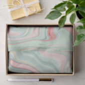Groene en roze agaat/marmer tissuepapier (Geschenk)