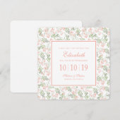 Groene en roze botanische Waterverf - Bridesmaid Kaart (Voorkant / Achterkant)