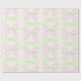 Groene en Roze Bow Coquette Esthetische Coquette B Cadeaupapier