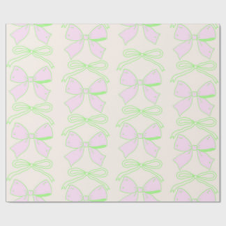 Groene en Roze Bow Coquette Esthetische Coquette B Cadeaupapier