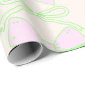 Groene en Roze Bow Coquette Esthetische Coquette B Cadeaupapier (Rol Hoek)