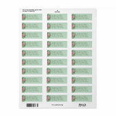 Groene en roze bruiloft etiket (Full Sheet)