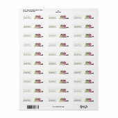 Groene en Roze bruiloft Etiket (Full Sheet)
