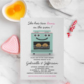 Groene en roze Buns in het Baby shower van de Oven Kaart
