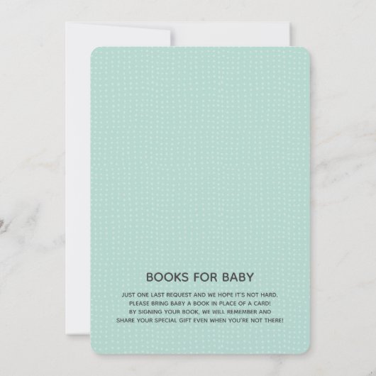 Groene en roze Buns in het Baby shower van de Oven Kaart (Achterkant)