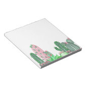Groene en Roze Cactus Rand Notitieblok (Schuin)