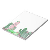 Groene en Roze Cactus Rand Notitieblok (Linkerzijde)