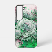 Groene en Roze Cactus Succulent Samsung Galaxy Hoesje (Achterkant)