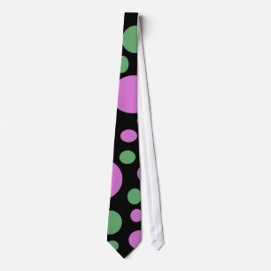 groene en roze cirkels stropdas