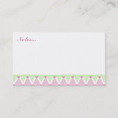 Groene en roze diamanten Patroon Mama Kaarten Contactkaartje (Achterkant)