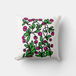 Groene en roze doodle kussen