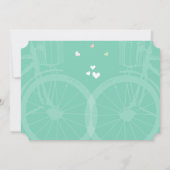 Groene en roze  fiets Typografie Weddenschap Kaart (Achterkant)