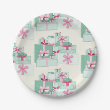 Groene en roze gestapelde kerstcadeaus