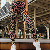 Groene en roze Giraffe Safari Print Leggings