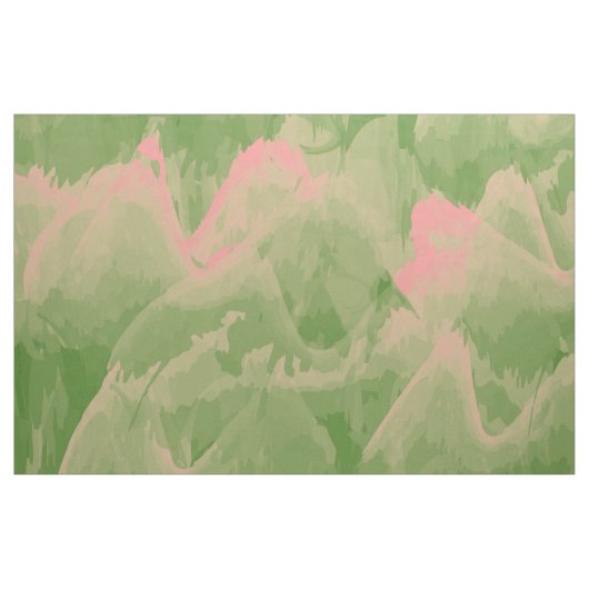Groene en Roze Golven Stof (Fat Quarter)