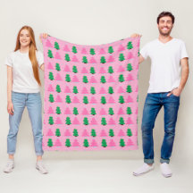 Groene en roze kerstbomen