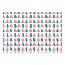 Groene en roze kerstbomen