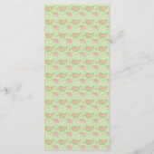 Groene en roze Paisley Menu Kaart (Achterkant)