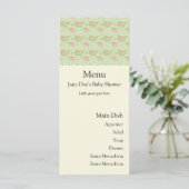 Groene en roze Paisley Menu Kaart (Staand voorkant)