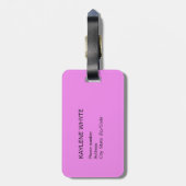 Groene en roze palmbladeren Bagagelabel (Achterkant verticaal)