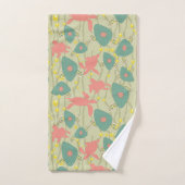 Groene en roze Retrodraaien Bad Handdoek (Handdoek)