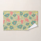 Groene en roze Retrodraaien Bad Handdoek (Handdoek)
