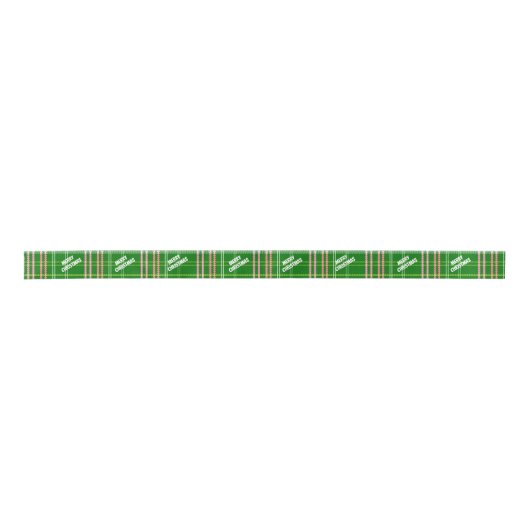 Groene en roze Stippen met fijne kerst Satijnen Lint (Voorkant)