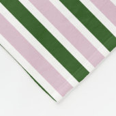 Groene en roze strepen fleece deken (Hoek)