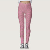 Groene en roze strepen leggings (Voorkant)
