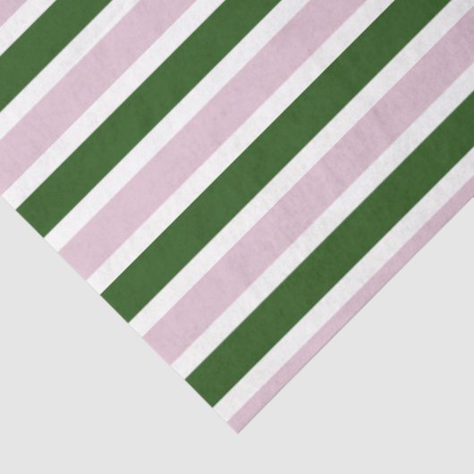 Groene en roze strepen tissuepapier (Detail)