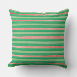 Groene en roze Stripe buitenste Pillow Buitenkussen