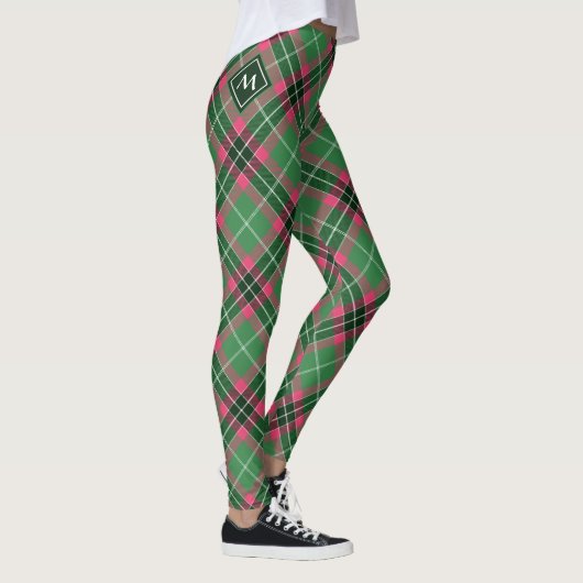 Groene en Roze Tartan Leggings (Rechts)