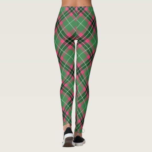 Groene en Roze Tartan Leggings (Achterkant)